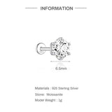 Moissanite Ear Stud Earrings For Women