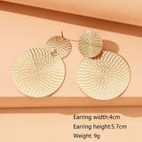 Metal Round Earrings for Women Fashion Jewelry
