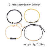 Handmade Black Crystal Beaded Bracelet for Women