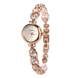 Women Luxury Stainless Steel Crystal Bracelet Wristwatch
