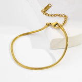 Stainless Steel Snake Chain Anklet For Women Gold Color