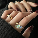 Fashion Gold Metal Rings Wedding Jewelry