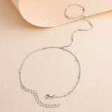 Elegant Tiny Chain Bracelet Finger Rings