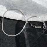 Silver Snake Bone Sexy Long Anklet Sparkling Foot Chains