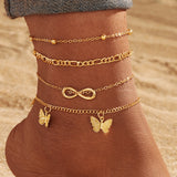 Gold Plated Anklet Leg Bracelets for Women