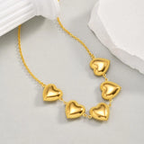 Waterproof Stainless Steel Heart Necklace for Women