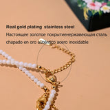 Natural Heart Fashion Stainless Steel Necklace for Women