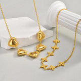 Waterproof Stainless Steel Heart Necklace for Women