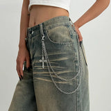 Punk Style Metal Fashion Cross Waist Chain