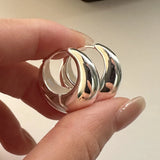 Silver Circle Handmade Earring Jewelry