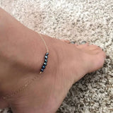 Black Pearl Anklet Peacock Pearl Gold Ankle Bracelet