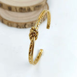 Elegant Round Circular Open Knot Cuff Bracelets