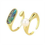 Fashion Gold Metal Rings Wedding Jewelry