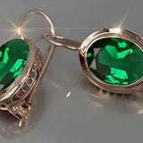 Exquisite Yellow Gold Earrings Wedding Jewelry