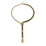 Y-shaped Necklace Sparkling Diamond Collarbone Chain