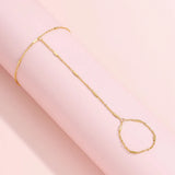 Elegant Tiny Chain Bracelet Finger Rings