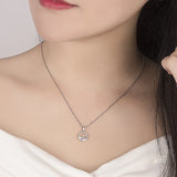 Silver Gold Plated Necklace Single Sparkling Chain for Women