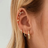 Minimal Crystal Butterfly Ear Studs Earring