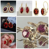 Exquisite Yellow Gold Earrings Wedding Jewelry