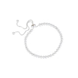 Silver Metal Bracelets for Women and Men with Beads
