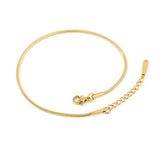 Stainless Steel Snake Chain Anklet For Women Gold Color