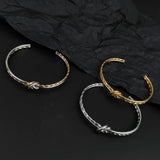 Elegant Round Circular Open Knot Cuff Bracelets