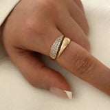 Fashion Gold Plated Engagement Wedding Rings for Women