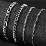 Stainless Steel Light Luxury Chain Anklet for Women Jewelry