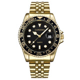 Men Fashion Stainless Steel Band Calendar Watch