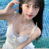 Pearl Shell Starfish Necklace Collarbone Chain