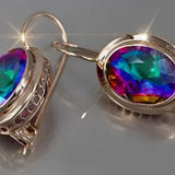 Exquisite Yellow Gold Earrings Wedding Jewelry