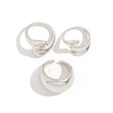 Fashion 4Pcs Rings Set for Women Punk Gold Silver Color Jewelry