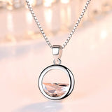 Silver Gold Plated Necklace Single Sparkling Chain for Women