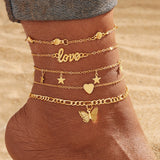 Gold Plated Anklet Leg Bracelets for Women