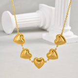Waterproof Stainless Steel Heart Necklace for Women