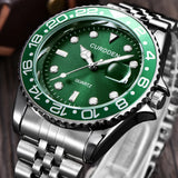 Men Fashion Stainless Steel Band Calendar Watch