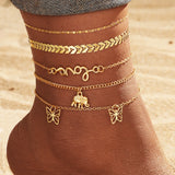 Gold Plated Anklet Leg Bracelets for Women