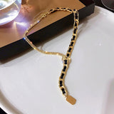 Y-shaped Necklace Sparkling Diamond Collarbone Chain