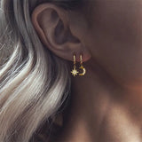 Fashion Star Moon Earrings for Women