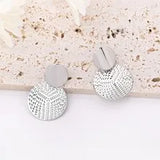 Metal Round Earrings for Women Fashion Jewelry