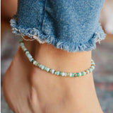 Beaded Women's Gemstone Anklet