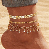 Gold Plated Anklet Leg Bracelets for Women