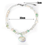 Pearl Shell Starfish Necklace Collarbone Chain
