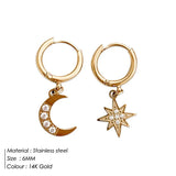Fashion Star Moon Earrings for Women