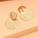 Metal Round Earrings for Women Fashion Jewelry