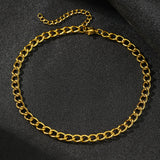 Stainless Steel Light Luxury Chain Anklet for Women Jewelry
