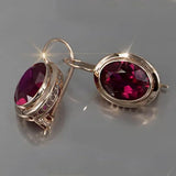 Exquisite Yellow Gold Earrings Wedding Jewelry