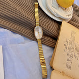 Fashionable Women's Watch With Gold Bracelet
